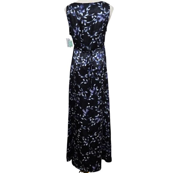 DBY Ltd. Vintage Deadstock 90s Y2K Whimsigoth Satin Babydoll Floral Maxi Dress 7 - Picture 4 of 9